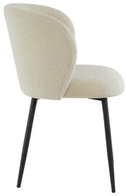 Sedia da pranzo beige in imbottito Elyna – Light &amp; Living