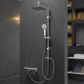 Kamalu - Colonna doccia con deviatore soffione 20x20 e doccetta modello G330