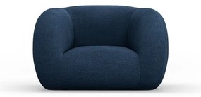 Poltrona blu in tessuto bouclé Essen - Cosmopolitan Design