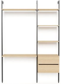 Kit cabina armadio PROJECT KIT SMART W. 152,5X50CM INDUS in alluminio 152.5 x 220 x 50 cm marrone/antracite
