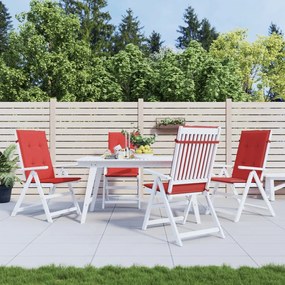 Cuscini Per Sedie 4 Pz Rossi 120x50x3 Cm İn Tessuto /