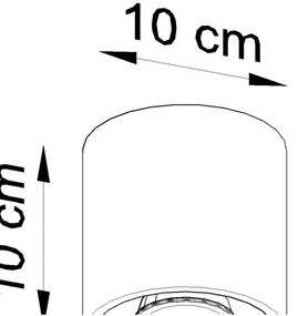 Apparecchio da soffitto nero Roda - Sollux