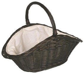 Cestino in vimini per legno con manico 50x70 cm