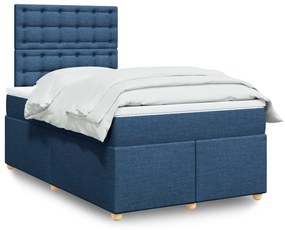 Giroletto A Molle Con Materasso Blu 120x200 Cm İn Tessuto /