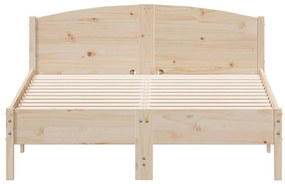 Giroletto con testiera 135x190 cm in legno massello di pino