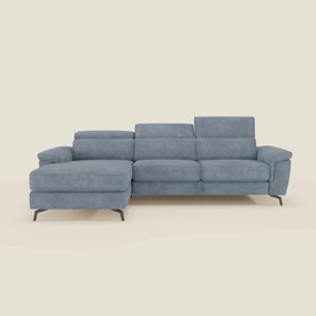 Estro Divano estraibile con chaise-longue e poggiatesta reclinabili in tessuto impermeabile T14 carta da zucchero