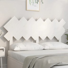 Testiera Per Letto Bianca 151,5x3x81 Cm Legno Massello Di Pino /