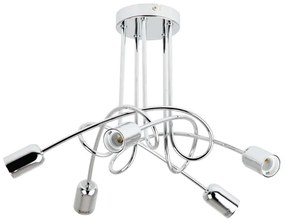 Plafoniera moderno Zeta Ø 48 cm cromo IP20, 5XE27