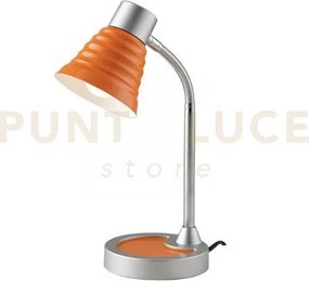 Lampada da scrivania leonardo arancio 1 luce attacco e14 13x39cm