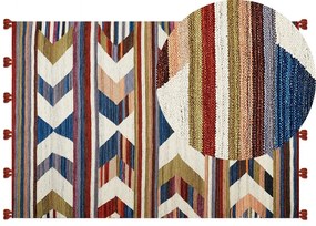 Tappeto kilim lana multicolore 140 x 200 cm MRGASHAT Beliani