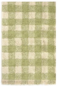 Tappeto per bambini verde in cotone lavabile/tessuto a mano 90x120 cm Vichy – Lorena Canals