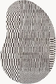Tappeto jacquard lavabile da interno-esterno dalla forma organica Berber