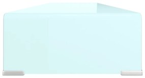 Supporto tv / rialzo monitor in vetro verde 120x30x13 cm