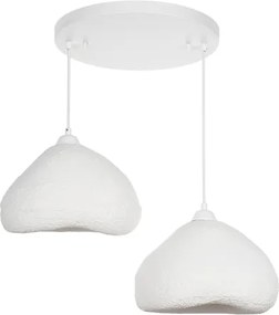 Brilagi - Lampada a sospensione con cavo WABI SABI 2xE27/40W/230V Ø 45 cm, bianco