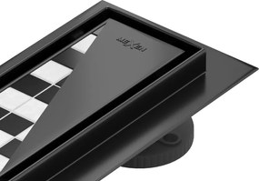 Mexen Flat 360° M13 scarico lineare rotante 2 in 1 100 cm, nero - 1710100-40