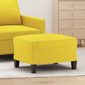 Poggiapiedi Giallo Chiaro 60x50x41 Cm İn Tessuto /