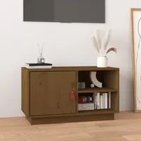 Mobile Porta TV Miele 70x34x40 cm in Legno Massello di Pino cod 9460