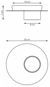 Lampada da soffitto in acciaio BOLX 1 GX53 nera da interno Colore del corpo Nero