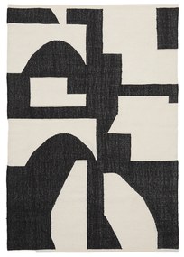 Kave Home - Tappeto Sotty in cotone bianco e nero 160 x 230 cm