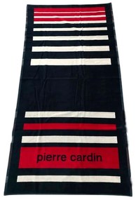 Telo mare Pierre Cardin Tenerife in spugna velour  Colore Nero