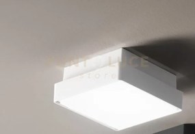 Picca plafoniera per esterni grande bianco 30x30cm 2 luci attacco e27
