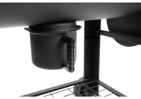 Fieldmann - Griglia a carbone con affumicatoio nero