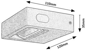 Rabalux 7052 - Applique da esterno a LED GANGES LED/7W/230V IP65