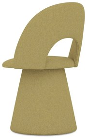 Sedia da pranzo color senape in imbottito Kalo – Makamii