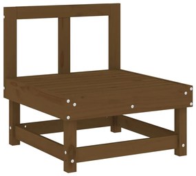 Set Salotto da Giardino 5 pz in Legno Massello di Pino Miele