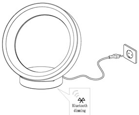 Eglo 99029 - Lampada da tavolo LED RGB dimmerabile MARGHERA-C LED/16W/230V