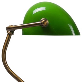 Lampada da tavolo classica/lampada da notaio bronzo con vetro verde - Banker
