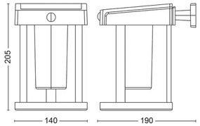 Philips - Applique a LED solare con sensore CAMILL LED/1,4W/3,7V IP44