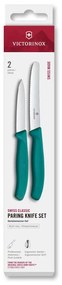 Victorinox - Set di coltelli da cucina per verdure SWISS CLASSIC 2 pezzi turchese