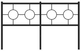 Testiera in metallo nero 140 cm