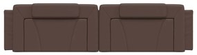 Cuscino testiera marrone 200 cm in similpelle
