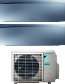 Daikin - Climatizzatore Condizionatore Bluevolution Dual Split Inverter serie emura silver iii 7+15 con 2MXM68N R-32 Wi-Fi Integrato 7000+15000