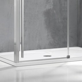 Cabina doccia 70x150 scorrevole frontale e lato fisso vetro 8mm | KSA5000 - KAMALU