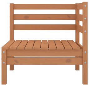 Set Divani da Giardino 6 pz Miele in Legno Massello di Pino