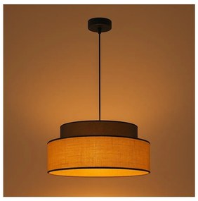 Lampadario a sospensione con filo BOHO 1xE27/60W/230V diametro 40 cm marrone/beige