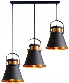 Lampada da soffitto ASTI AAA Nero/Oro