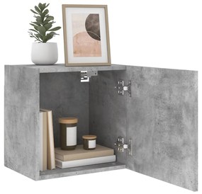 Mobili tv muro 2pz grigio cemento 40,5x30x40 legno multistrato