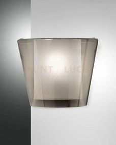 Viki applique colore fume' 1 luce attacco e27 in vetro ip20