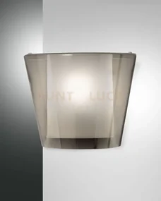 Viki applique colore fume' 1 luce attacco e27 in vetro ip20