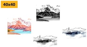 Set di quadri – Paesaggio magico in stile pittura