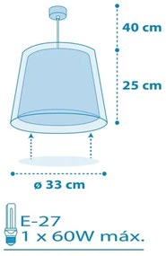 Dalber 81192T - Lampadario per bambini LIGHT FEELING 1xE27/60W/230V