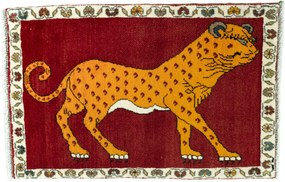 Gabbeh Tappeto 70 x 100 Rosso (Iran) Annodato A Mano
