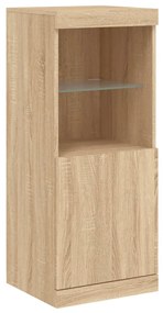 Credenza con Luci LED Rovere Sonoma 41x37x100 cm