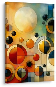 Quadro su tela – Astrazione con cerchi e colori