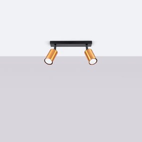 Sollux SL.1375 - Faretto WINX 2xGU10/10W/230V nero/rame