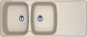 Lavello semincasso 2 vasche in fragranite sabbia FRANKE Antea AZG 621 L 116 x L 50 cm